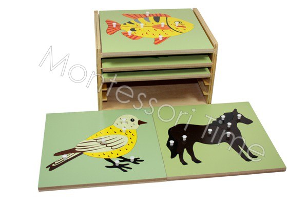 5 Zoology Puzzles with Cabinet